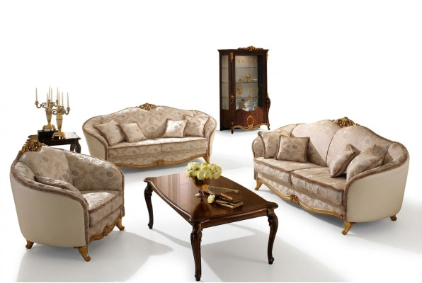 Luxe klasse 2+1+1 Italiaanse meubelbankstelbank sofa arredoclassic