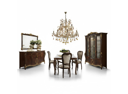 arredoclassic™ Luxe Klasse Meubilair Eetkamer Vitrine Tafel Commode 8-delig.