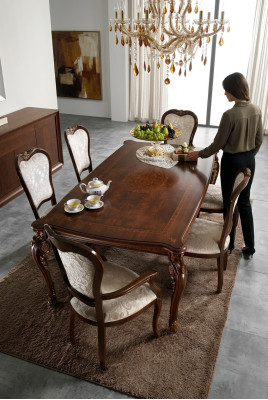 Klassieke 4 stoelen Designer stoelen Houten set Italiaanse eetkamer
