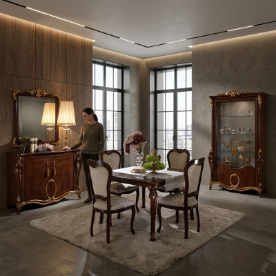 Eettafel Tafel Eetkamer Tafels Hout Jugendstil Italiaanse meubels