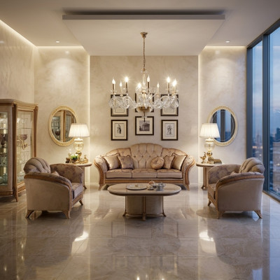 Luxe Klasse 3+1+1 Italiaanse meubelbankstelbankbank Nieuw arredoclassi.