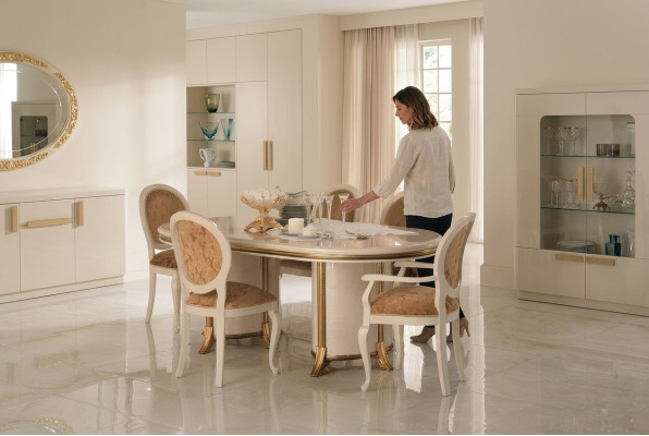 6 stoelen + tafelset keuken designer barok rococo klassiek jugendstil