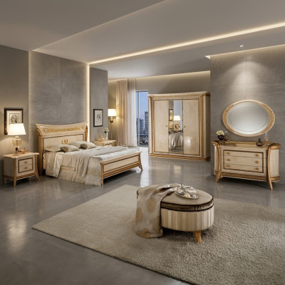 arredoclassic™ Slaapkamer Set Melodia Barok Rococo Bed Nachtkastje 6-delig.