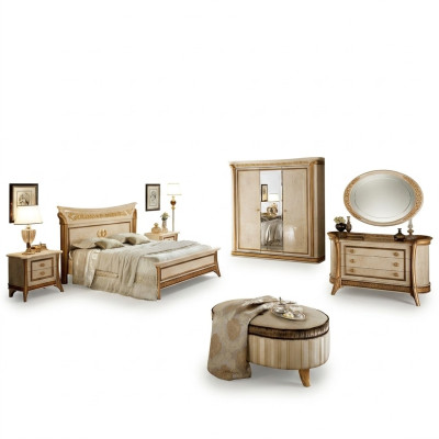 arredoclassic™ Slaapkamer Set Melodia Barok Rococo Bed Nachtkastje 6-delig.