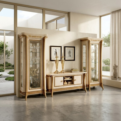 Wandmeubel Vitrine Ladenkast Kast dressoir Barok Rococo Jugendstil