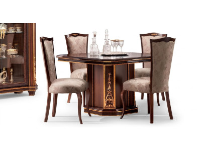 Klassieke ontwerpstuhl Echt hout Stoelen Barok Rococo Antieke Stijl Italië