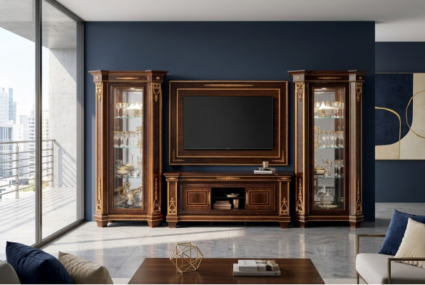 Wandkast Vitrine RTV Sideboard Kast Wand Rococo Ontwerp Barok