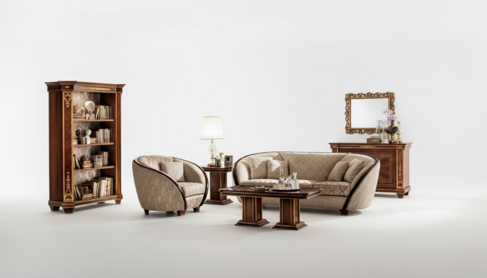 Klassieke bank 1-zits fauteuil tv-jugendstil-barok-rococo bankstel