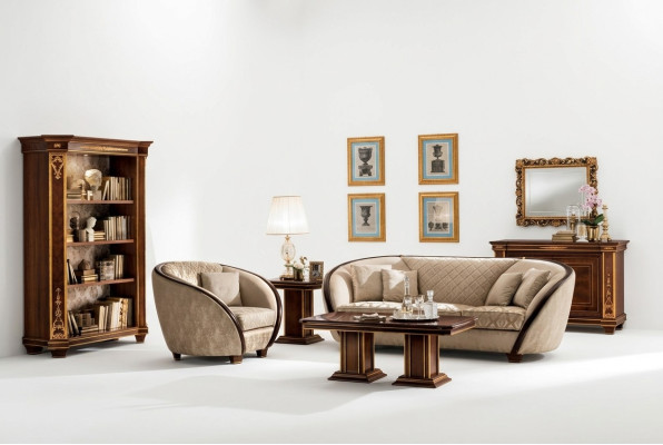 Luxe Klasse 3+2+1 Italiaanse meubelbankbankbank Nieuw arredoclassic