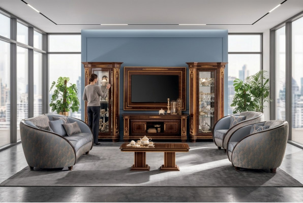 Wandkast woonkamer TV-designermeubels woonkamer vitrinekast vitrines