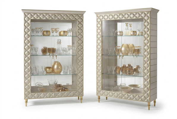 VITRINE Kast Glas Kast Ontwerper Meubels Decoratie Rococo Barok Jugendstil