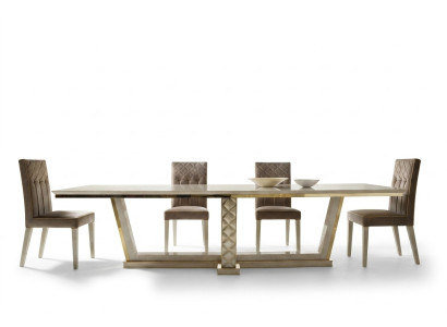 Eettafel + 8 stoelen Eetkamer tafel Rococo Barok Art Nouveau koninklijke luxe