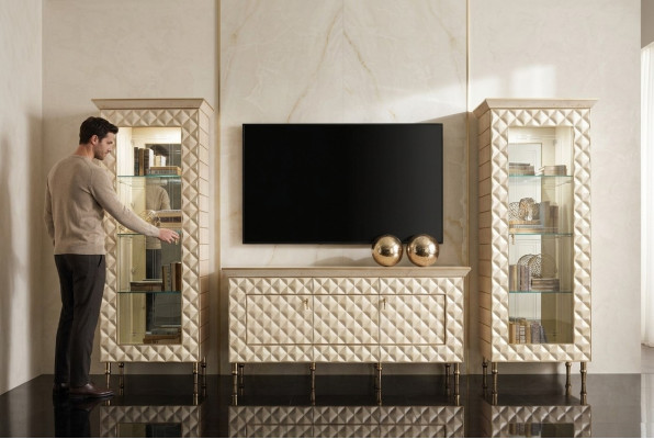 Wandmeubel vitrine tv dressoir kast muur barok rococo ontwerp