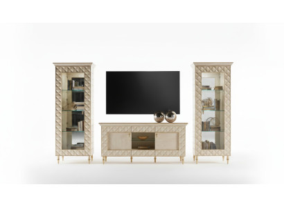 Wandmeubel vitrine tv dressoir kast muur barok rococo ontwerp