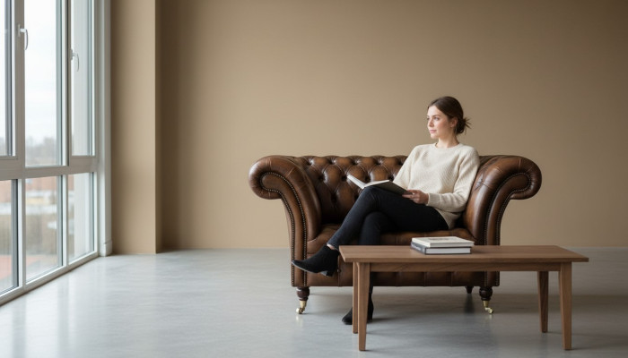Chesterfield leren bank 1-zitsbank gestoffeerde banken design luxe bank nieuwe banken
