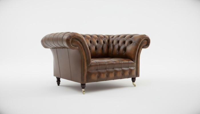 Chesterfield leren bank 1-zitsbank gestoffeerde banken design luxe bank nieuwe banken