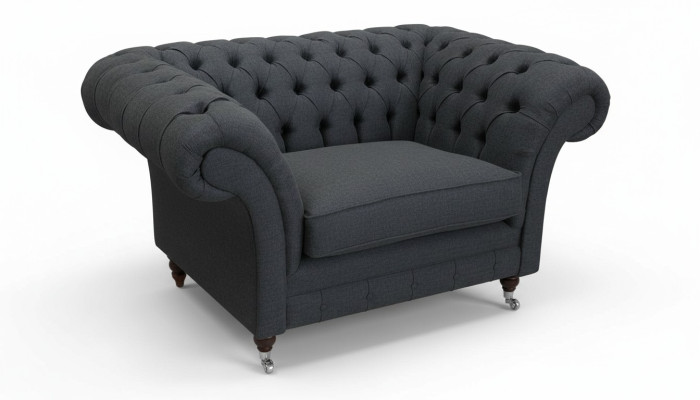 Chesterfield Fauteuil Televisiebank 1-zits Sofa Textiel Stoffering Banken Kussen #2