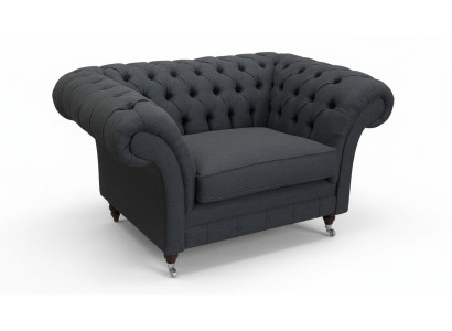Chesterfield Fauteuil Televisiebank 1-zits Sofa Textiel Stoffering Banken Kussen #2