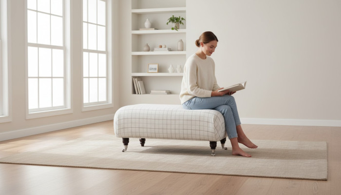 Chesterfield voetenbank Ottomaanse kruk klassiek bijzet relax fauteuil bank nieuw