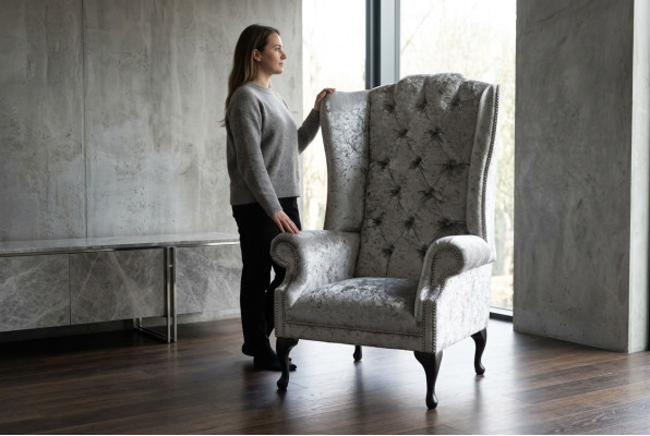 Chesterfield Design Sofa Fauteuil Bank Bekleding Luxe Textiel Banken 1-Zits #102