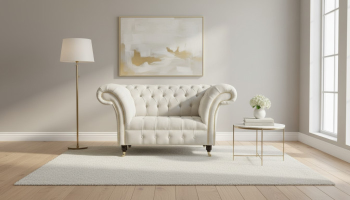 Chesterfield Design Sofa Fauteuil Bank Bekleding Luxe Textiel Banken 1 Zitter #112