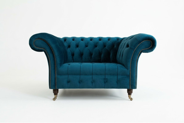 Chesterfield fauteuil tv-bank 1-zits sofa textiel stof banken bekleding 131