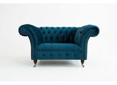 Chesterfield fauteuil tv-bank 1-zits sofa textiel stof banken bekleding 131