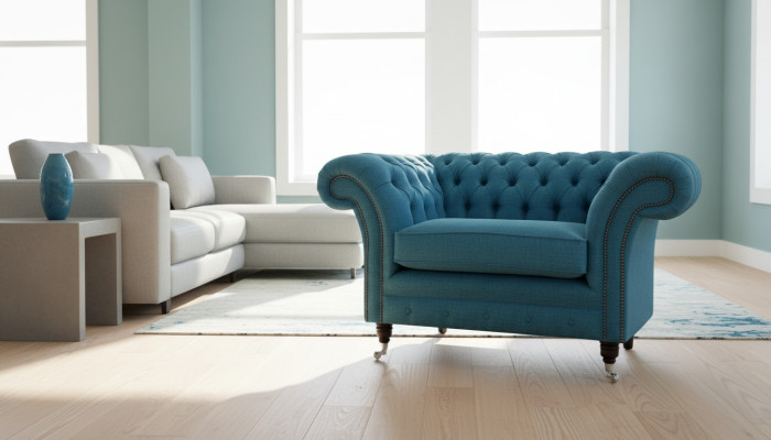 Chesterfield Design Sofa Fauteuil Bank Bekleding Textiel Banken Zitmeubel Oorfauteuil