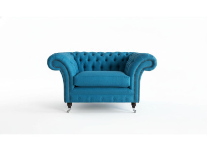 Chesterfield Design Sofa Fauteuil Bank Bekleding Textiel Banken Zitmeubel Oorfauteuil