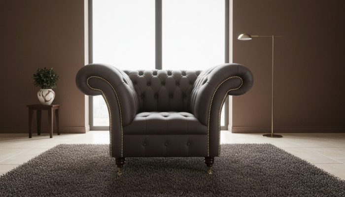 Chesterfield Design Sofa Fauteuil Bank Bekleding Luxe Textiel Banken 1-Zits #211