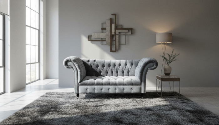 Ontwerp Chesterfield Stoffenbank Chaise Longue Bekleding Nieuw Chaise Longues Sofa's