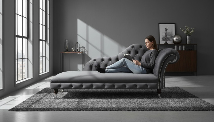 Chaiselongue bank zitligstoel lounge barok rococo jugendstil klassiek club nieuw