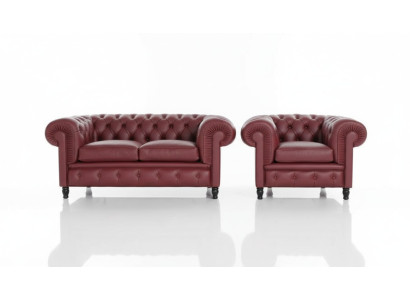 Chesterfield Bankstel Bekleding 2+1 Zitplaatsen Bekledingsmeubel Bankstel Banken Sofas