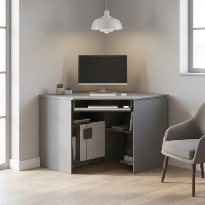 Schrijftafel Computertafel Kantoortafels Tafel Hout Hoekschrijftafel Kantoor
