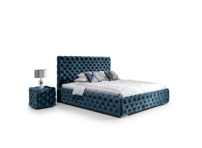 Chesterfield gestoffeerde fluwelen velvet tweepersoonsbed luxe design bedden dubbel