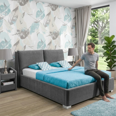 Ontwerp bed slaapkamer bedden textiel leer hotel luxe gestoffeerd huwelijk dubbel