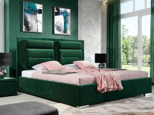 Ontwerper Bed Slaapkamer Bedden Stof Leer Hotel Luxe Bekleding Fluweel