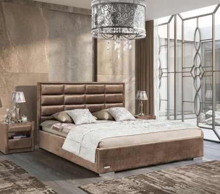 Ontwerper bed slaapkamer bedden textiel leer hotel luxe fluweel bekleding