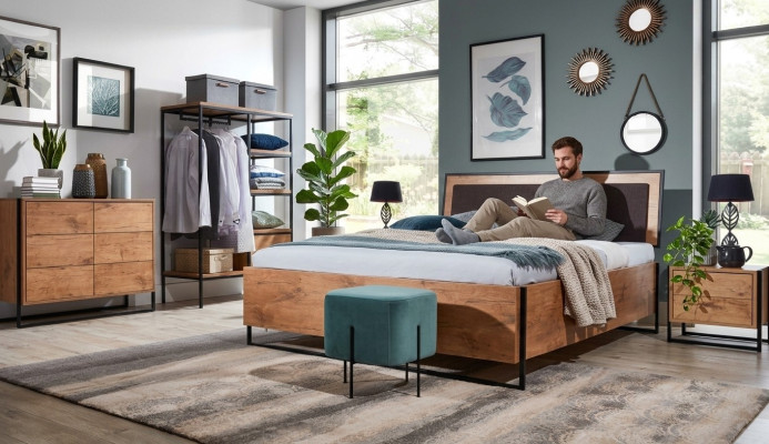 Houten designerbed slaapkamerbedden textiel lederen hotel luxe gestoffeerd