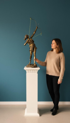 Diana God Boog Pijl XXL Designer Standbeeld Sculptuur Figuur Standbeelden Decoratie