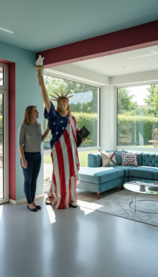 Vrijheidsbeeld XXL 240cm Vrijheidsbeeld Figuur USA Liberty Sculpturen Nieuw 6807
