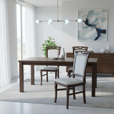 MASSIEF HOUTEN STOEL DECORATIEVE MODERNE HOUTEN EETKAMERSTOEL ONTWERP STOELLEN