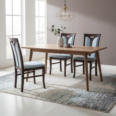 MASSIEFHOUTEN STOEL MODERNE DECORATIEVE HOUTEN EETKAMERSTOEL ONTWERPERSTOEL STOELEN