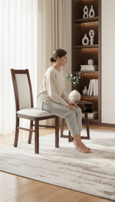 MASSIEF HOUTEN STOEL DECORATIEVE HOUTEN EETKAMERSTOEL ONTWERPER STOEL MODERNE STOELEN