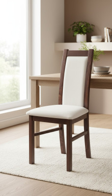 MASSIEF HOUTEN STOEL DECORATIEVE HOUTEN EETKAMERSTOEL ONTWERPER STOEL MODERNE STOELEN