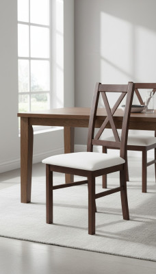MASSIEFHOUTEN STOEL HOUT MODERN EETKAMERSTOEL ONTWERP STOEL STOELEN DECORATIEF