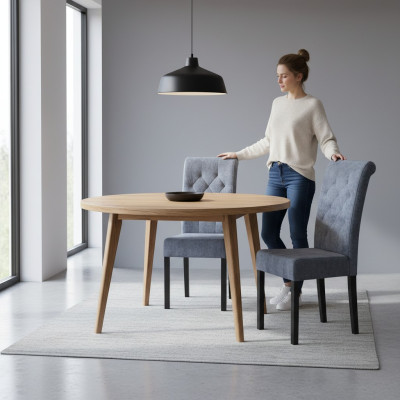 4x Chesterfield Stoel Set Zitkussen Garnituur Eetkamerstoelen met leuning van leer