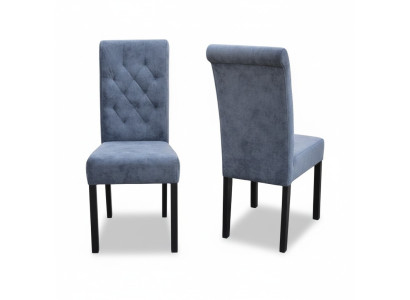 Blauwe Chesterfield x8 stoelenset Ontwerper armstoelen Moderne zitmeubels