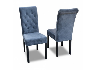 4x Chesterfield stoelset, zitkussen, eetkamerstoelen, leren rugleuningstoelen.