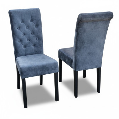 6x Chesterfield stoel set zetel bekleding garnituur eetkamerstoelen leunend leer